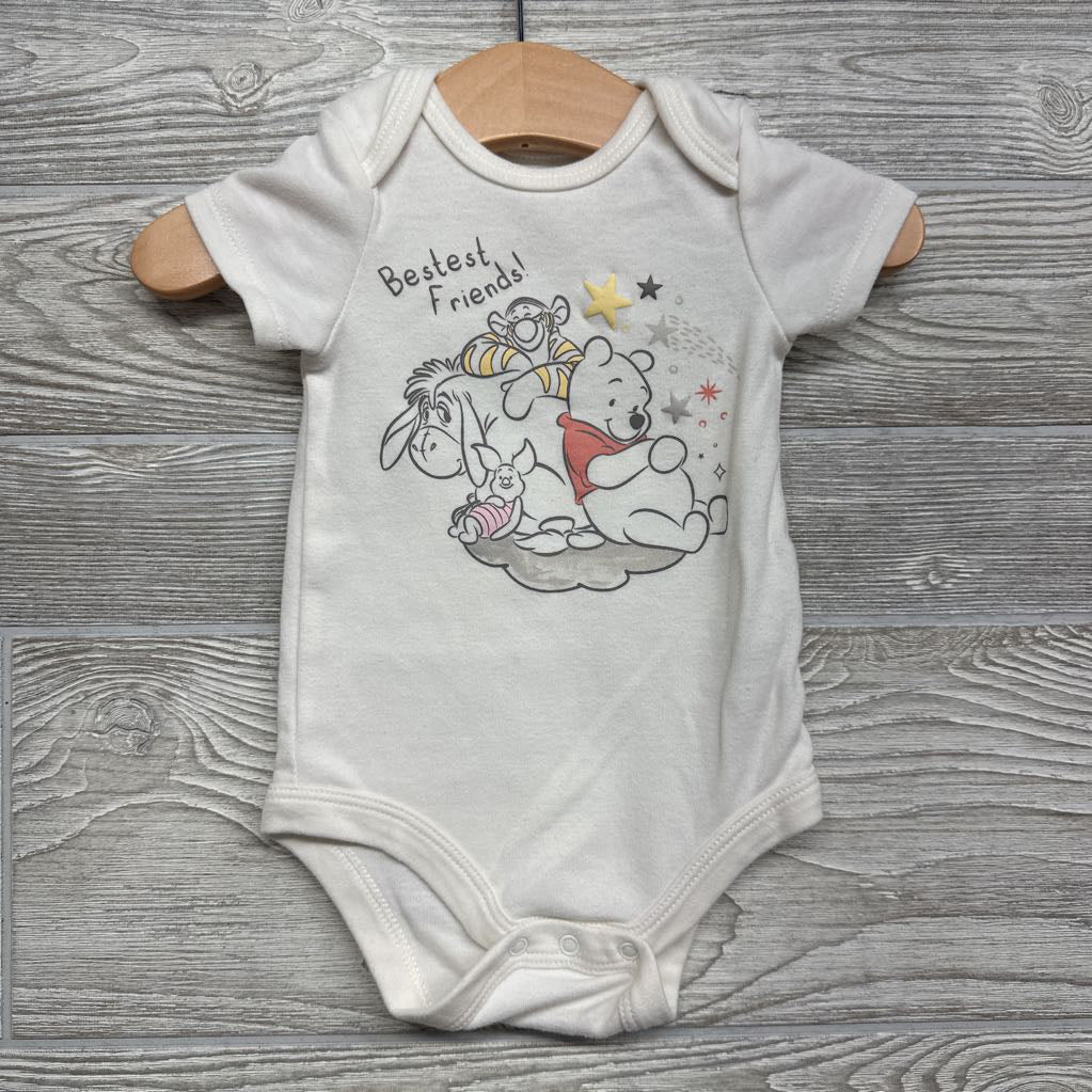 3 Pk Bodysuits Winnie The Pooh Best Friends Stripes 3-6M