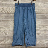 Smocked Waist Chambray Pants 5