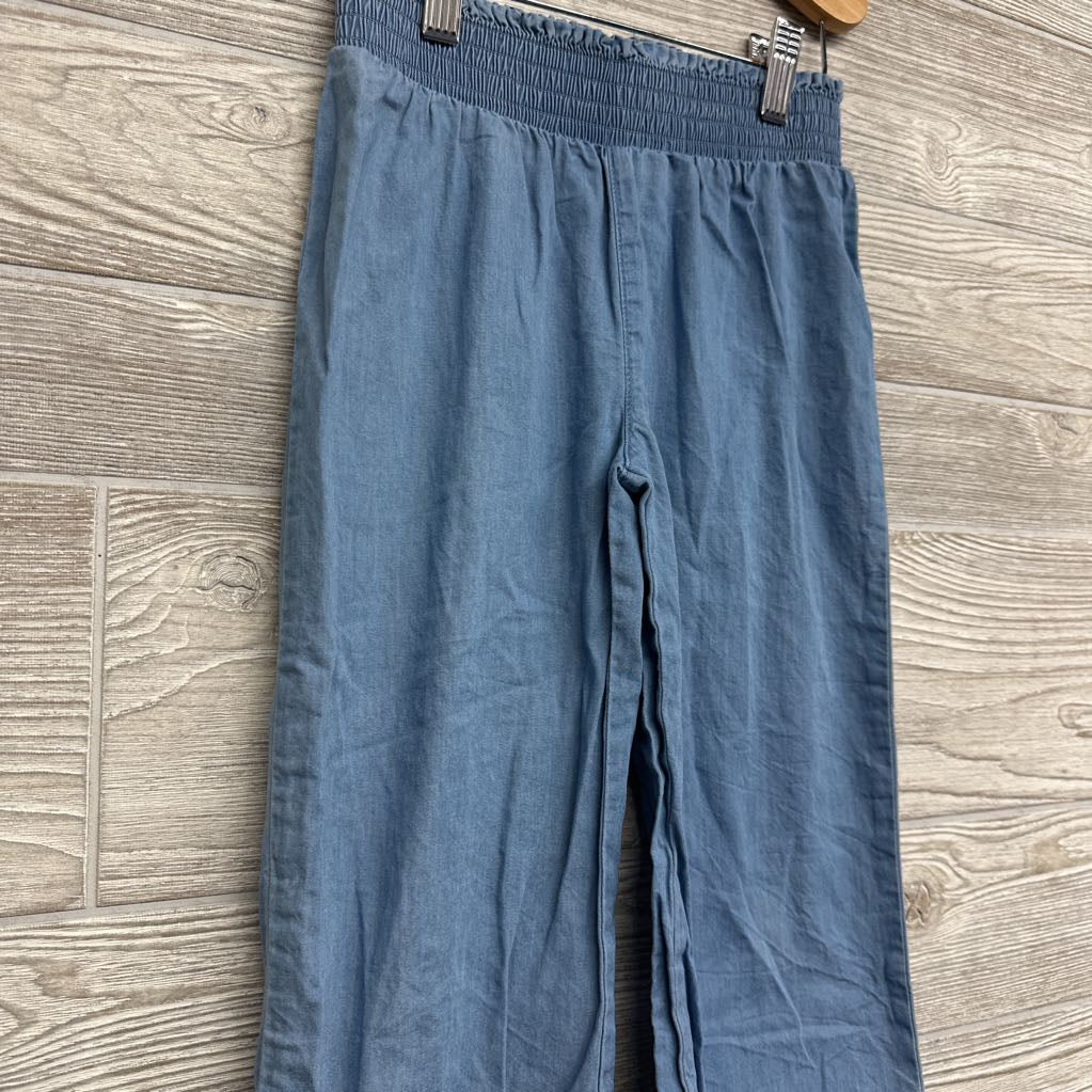 Smocked Waist Chambray Pants 5
