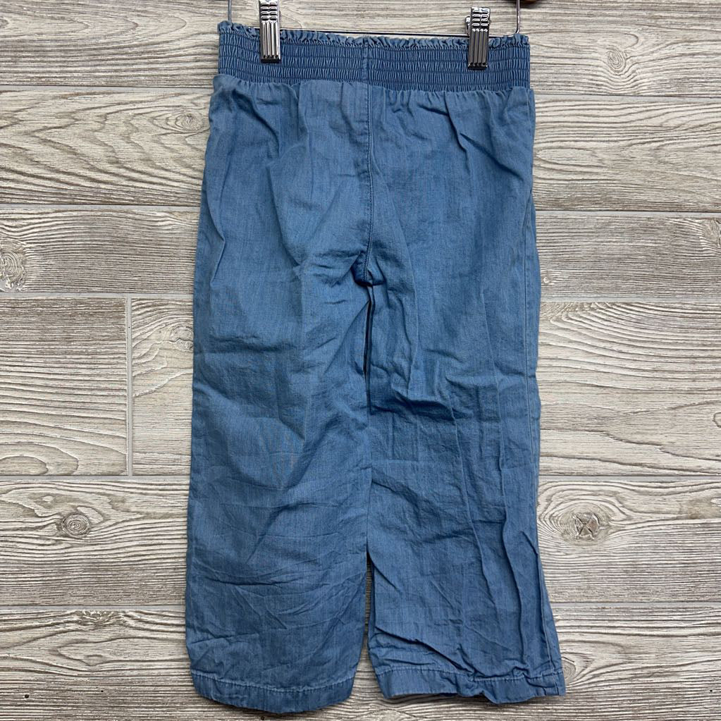 Smocked Waist Chambray Pants 5