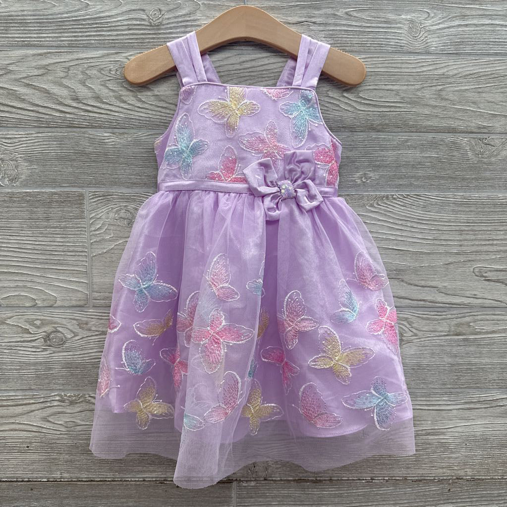 Tulle Dress Embroidered Butterflies 2t