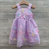 Tulle Dress Embroidered Butterflies 2t