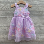 Tulle Dress Embroidered Butterflies 2t