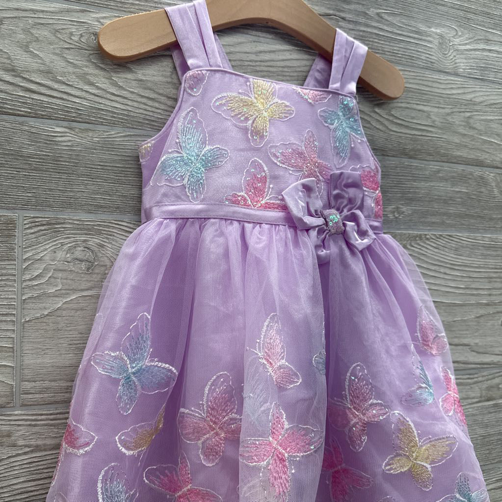 Tulle Dress Embroidered Butterflies 2t