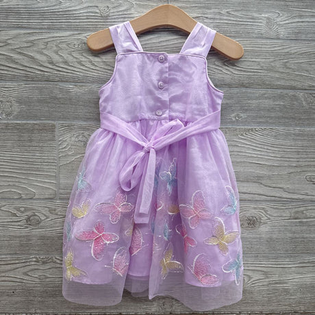 Tulle Dress Embroidered Butterflies 2t