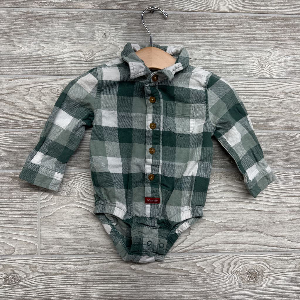 Gingham Button Up Flannel Shirt 12M