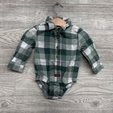 Gingham Button Up Flannel Shirt 12M