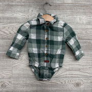 Gingham Button Up Flannel Shirt 12M