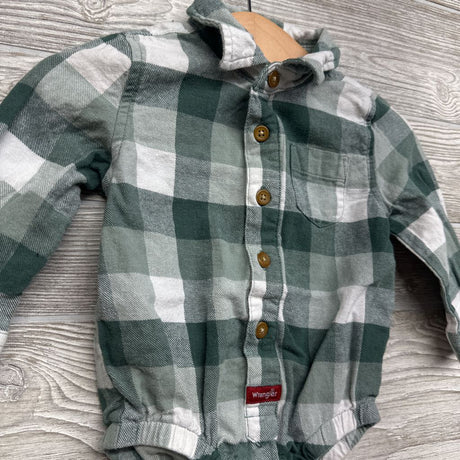 Gingham Button Up Flannel Shirt 12M