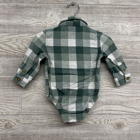 Gingham Button Up Flannel Shirt 12M
