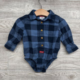Gingham Button Up Flannel Shirt 12M