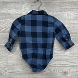 Gingham Button Up Flannel Shirt 12M