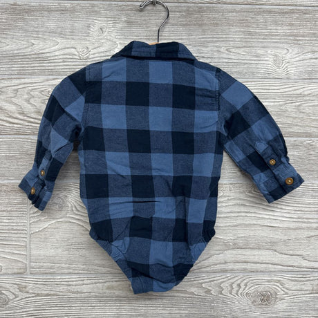 Gingham Button Up Flannel Shirt 12M