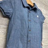 Chambray Button Up Shirt Anchor & Flat Front Shorts 24M