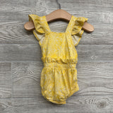 Flutter Sleeve Bubble Romper Flowers 0-3M