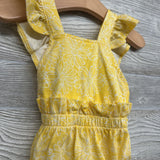 Flutter Sleeve Bubble Romper Flowers 0-3M