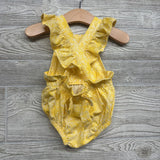 Flutter Sleeve Bubble Romper Flowers 0-3M