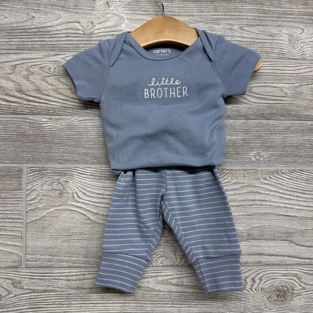Bodysuit Little Brother & Pants Stripes 3M
