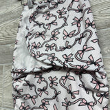 Lined Plush Swaddle Bows 0-3M
