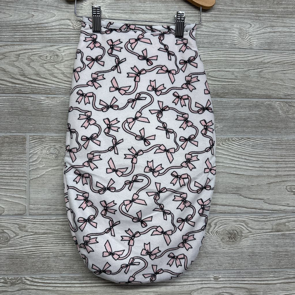 Lined Plush Swaddle Bows 0-3M
