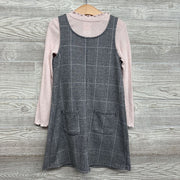 LS Ribbed Shirt Glitter & Houndstooth Jumper 6