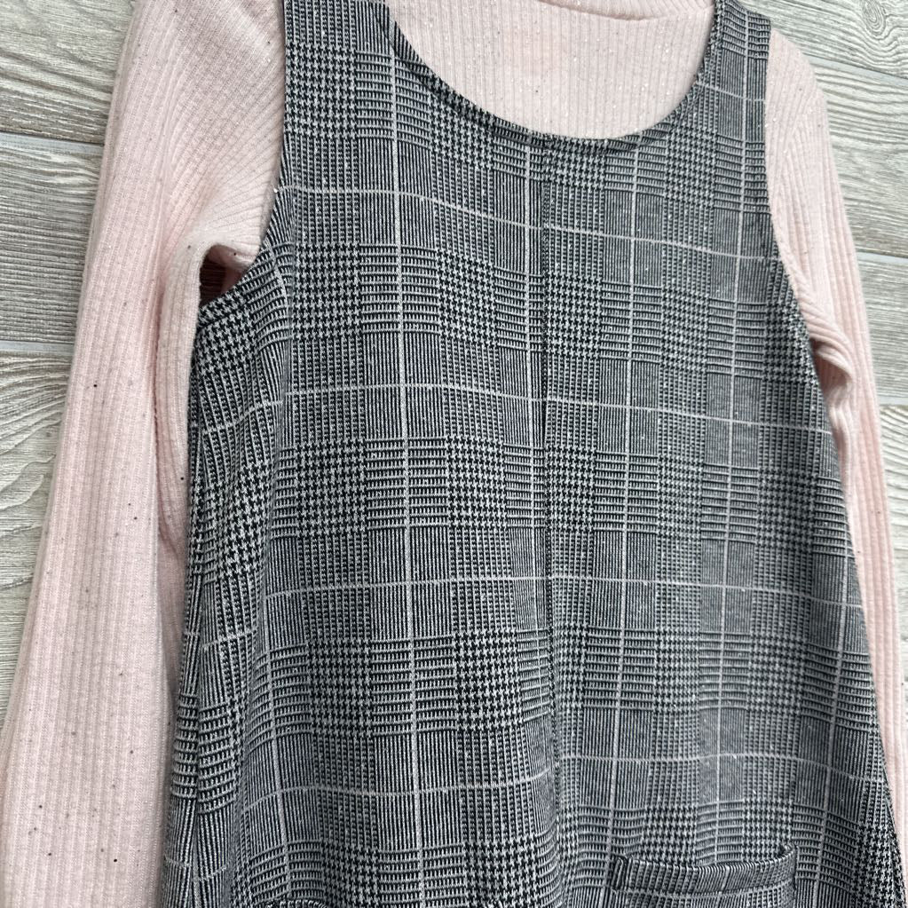 LS Ribbed Shirt Glitter & Houndstooth Jumper 6