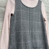 LS Ribbed Shirt Glitter & Houndstooth Jumper 6