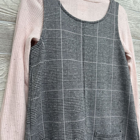 LS Ribbed Shirt Glitter & Houndstooth Jumper 6