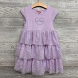 Ribbed Tulle Ruffle Dress Foil Dots 6X