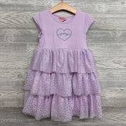 Ribbed Tulle Ruffle Dress Foil Dots 6X