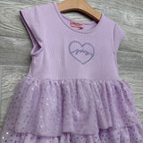Ribbed Tulle Ruffle Dress Foil Dots 6X