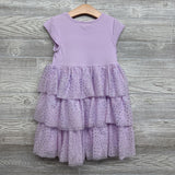 Ribbed Tulle Ruffle Dress Foil Dots 6X