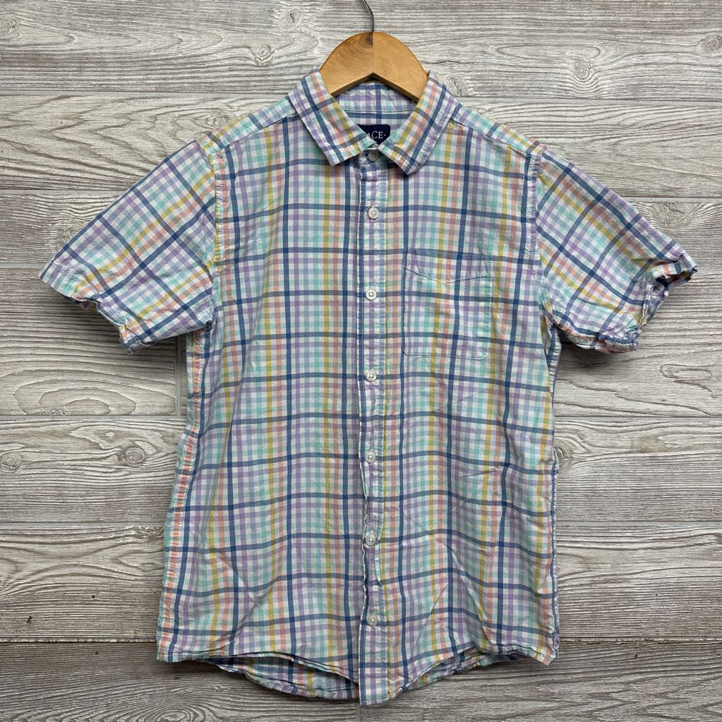 Plaid Button Up Shirt Chest Pocket 16