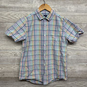 Plaid Button Up Shirt Chest Pocket 16