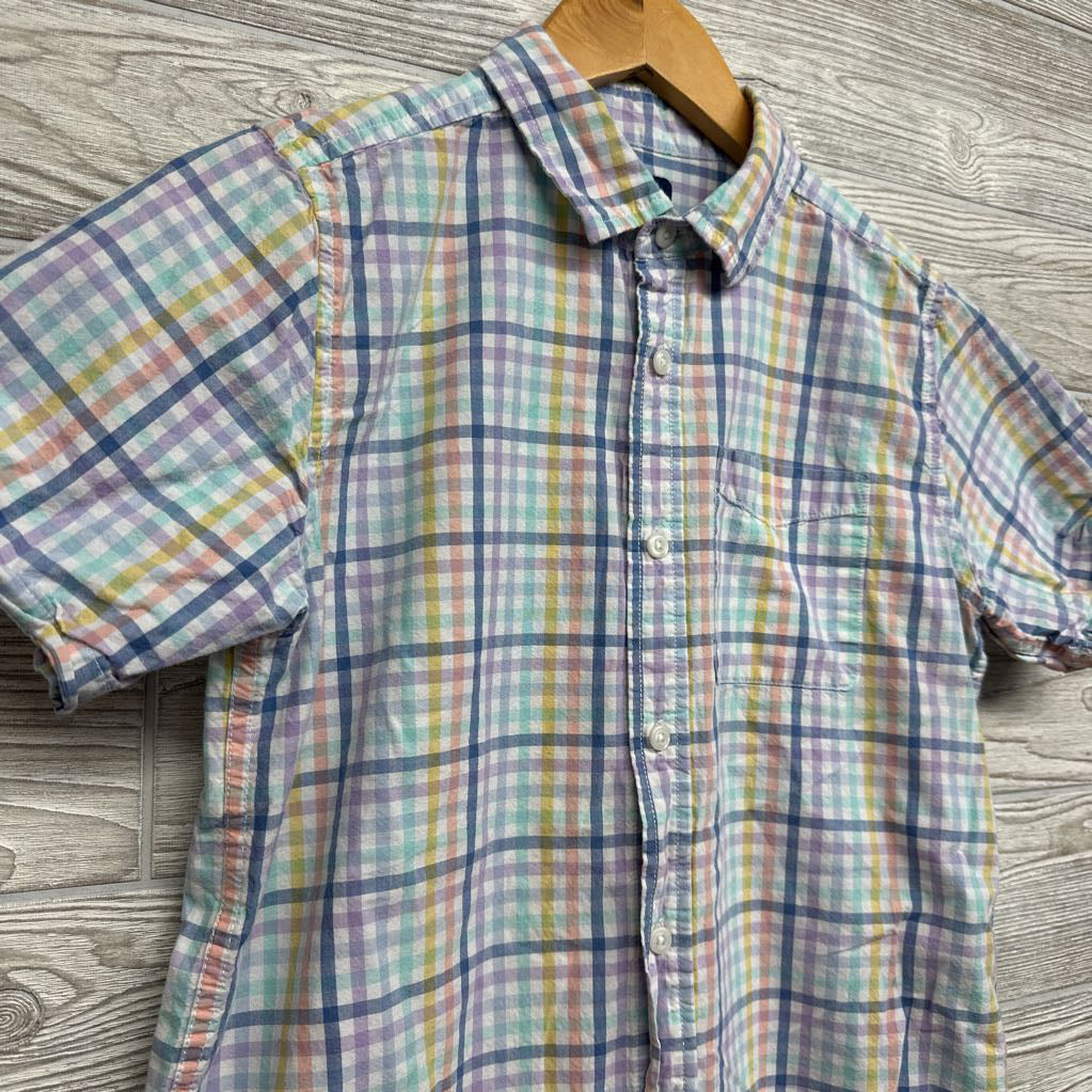 Plaid Button Up Shirt Chest Pocket 16