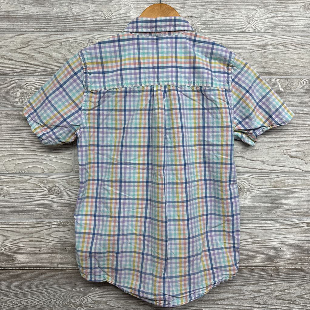 Plaid Button Up Shirt Chest Pocket 16