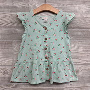Button Up Flutter Sleeve Shirt Cherries 8