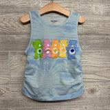 Ruched Tank Top Tie Dye Care Bears 10-12