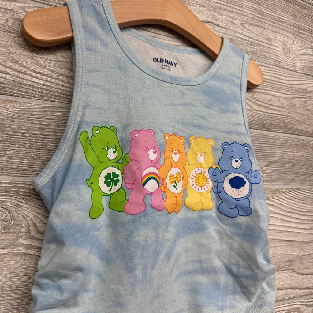 Ruched Tank Top Tie Dye Care Bears 10-12