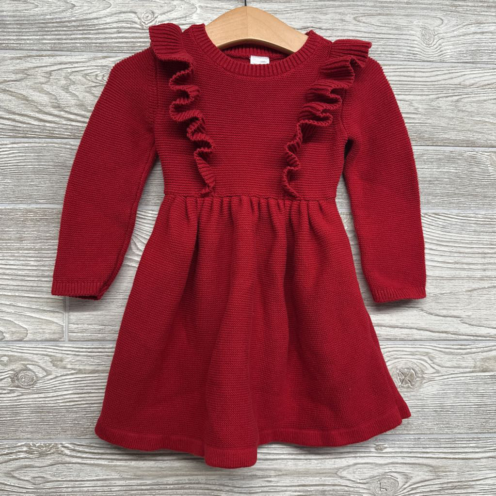 LS Sweater Dress Ruffles 18M