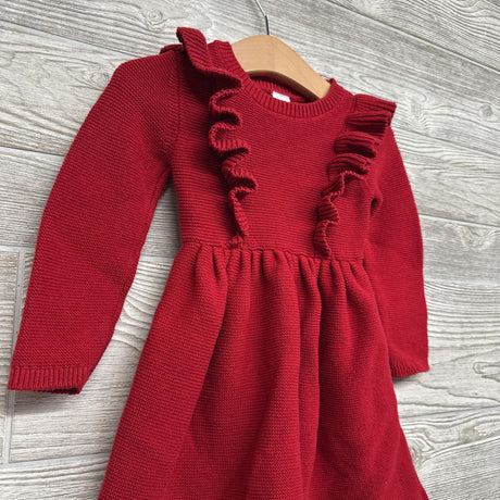 LS Sweater Dress Ruffles 18M