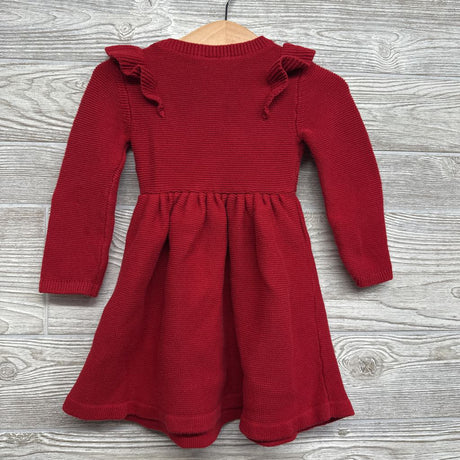 LS Sweater Dress Ruffles 18M