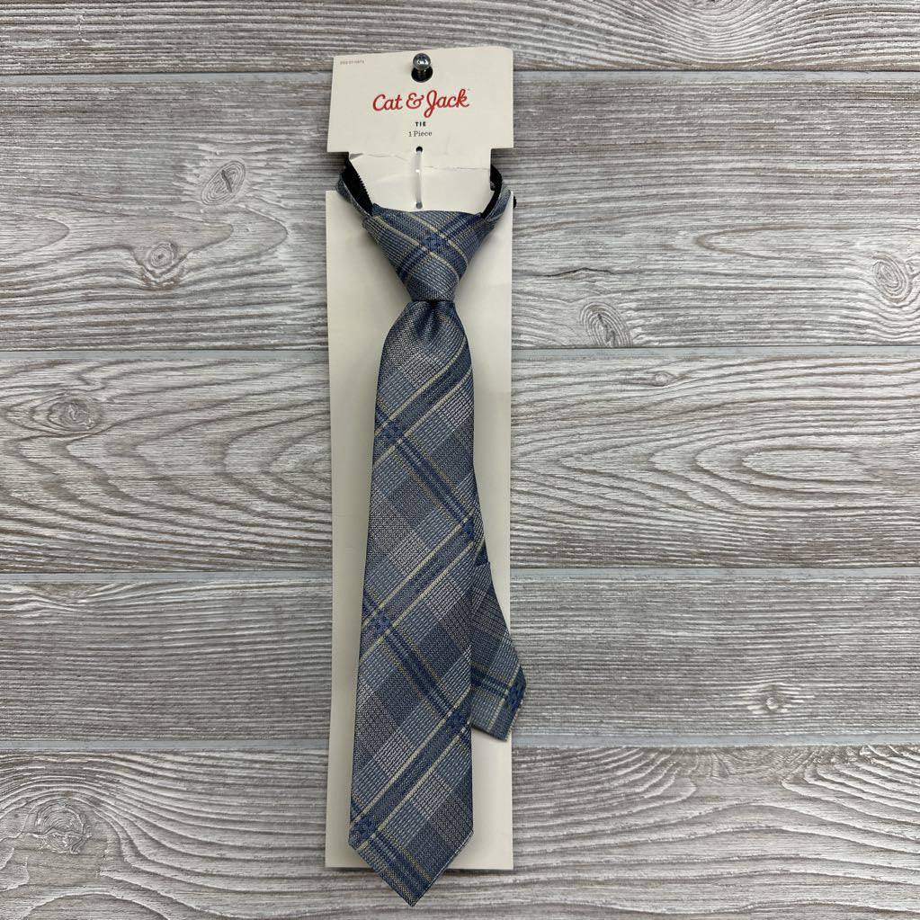 NEW Zipper Neck Tie Plaid
