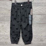 NEW Pull On Knit Denim Pants Bows 18M