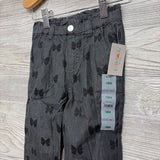 NEW Pull On Knit Denim Pants Bows 18M