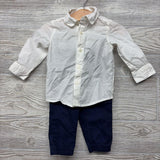 Plaid Vest, Button Up Shirt & Drawstring Pants 9M