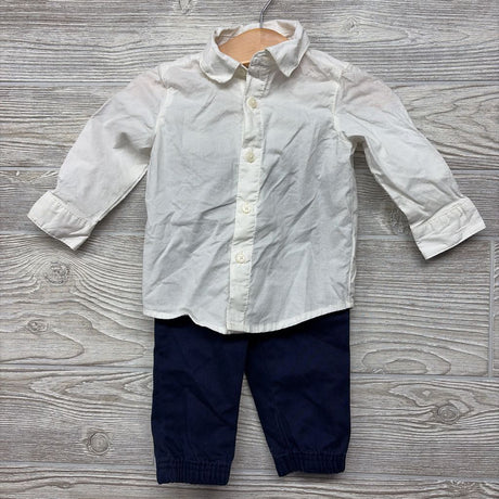 Plaid Vest, Button Up Shirt & Drawstring Pants 9M