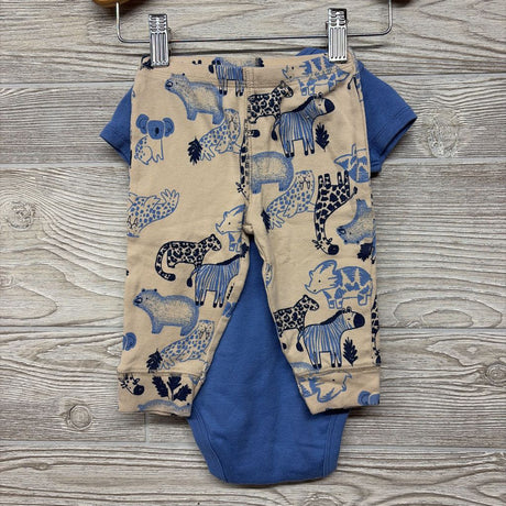 Bodysuit Cutest Little Cuddler & Pants Animals 6M