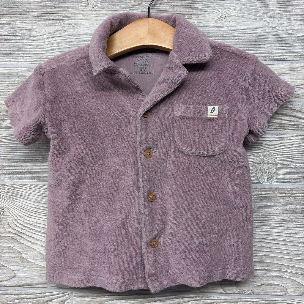 Terry Button Up SS Shirt & Shorts 18M