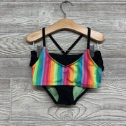 2 Pc Swimsuit Stripes 6-7